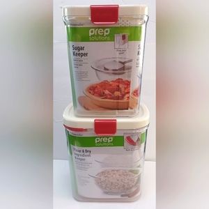 Set of 2  1 Prep solutions sugar(4# capacity)- 1 flour(5# capacity)